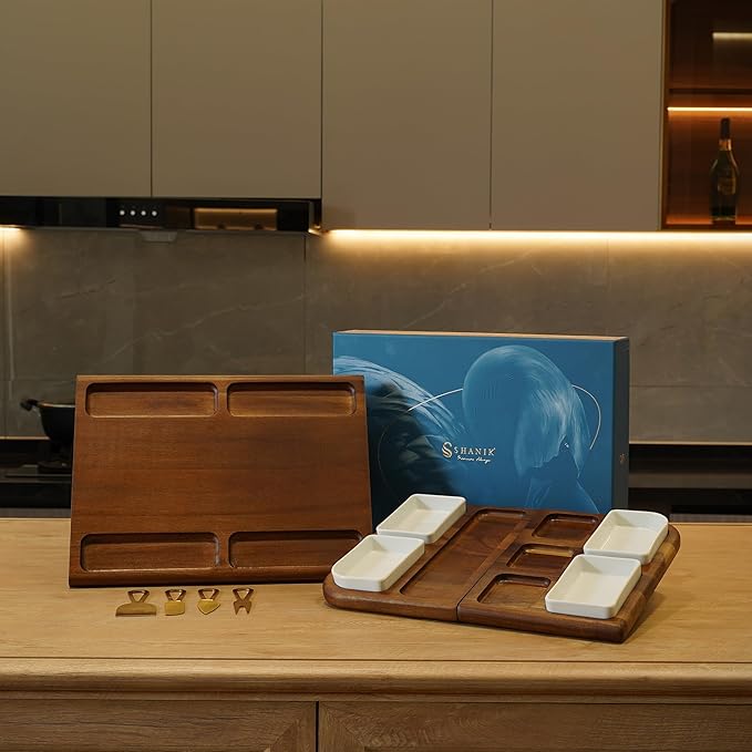 Shanik Premium Charcuterie Board - Extra Large Magnetic Double-Sided Cheese/Meat Serving Tray & Cutting Board - Gift for Weddings, Bridal Showers, Housewarming - Kitchen Essential, Quality 31 ½ inches