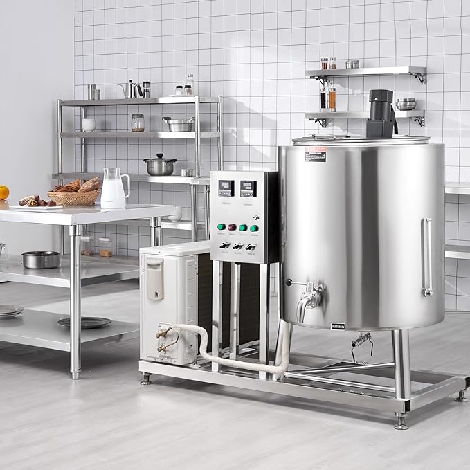 VEVOR Milk Pasteurizer 150L, Commercial Milk Pasteurization Machine, Food Grade 304 Stainless Steel, Professional Pasteurization with Time and Temperature Control, for Milk Juice Yogurt Sterilization