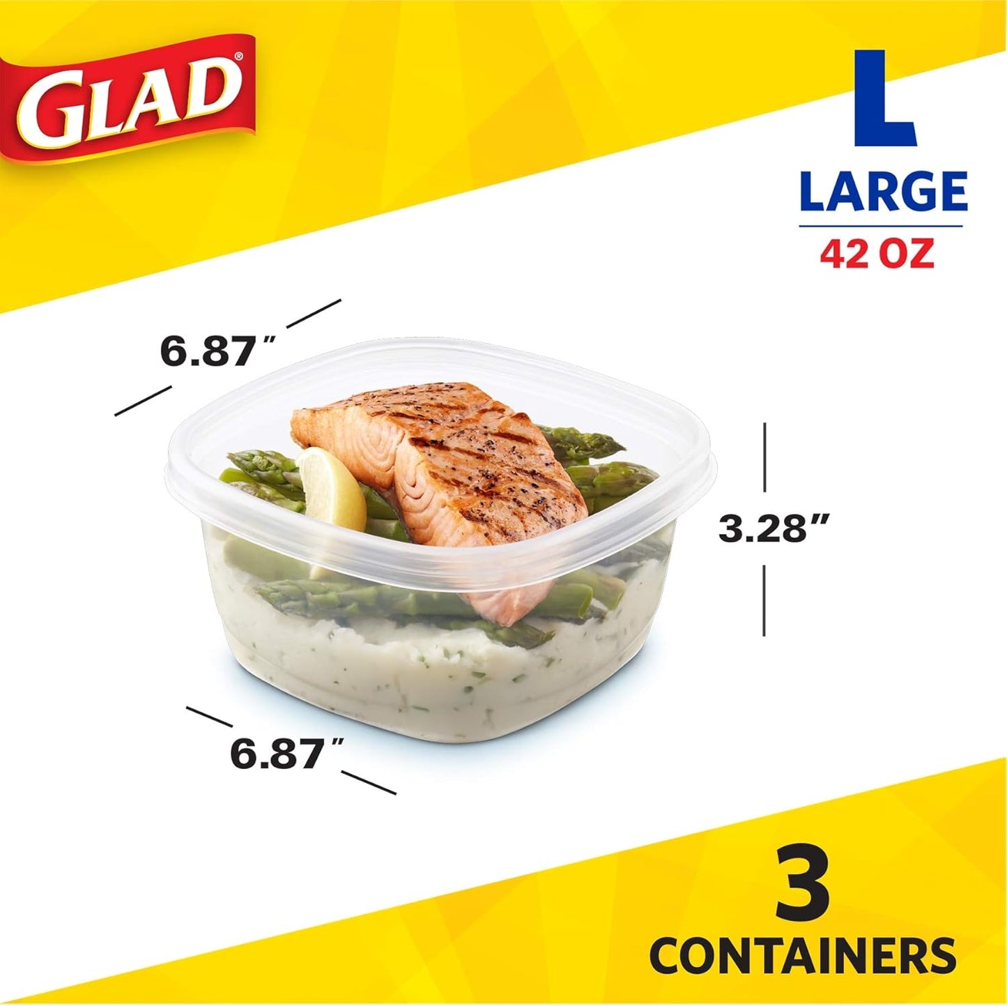 GladWare Tall Entree-3 ct