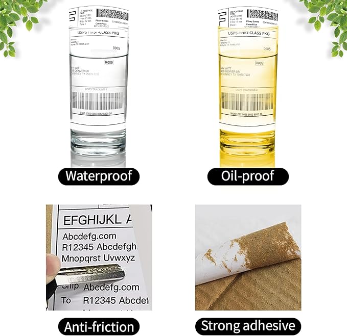 FungLam 4"X6" Thermal Shipping Labels, 4X6 Labels,White Mailing Shipping Labels, Perforated, 250 Labels,Compatible with iDPRT, JADENS and Rollo.