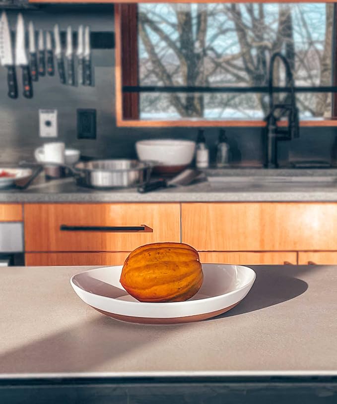 Mora Ceramic Large Serving Bowls- Set of 2 Oval Platters for Entertaining. Modern Kitchen Dishes for Dinner, Fruit, Salad, Turkey, etc. Oven, Dishwasher Safe, 110/80 oz, 16" / 14.6" - Vanilla White