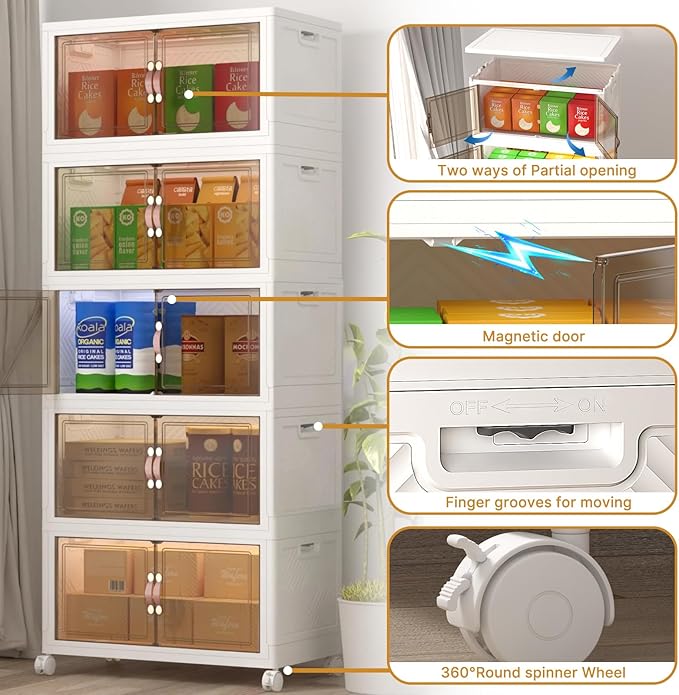 Extra Large Stackable Storage Bins with Lids and Wheels, Foldable Collapsible Closet Organizers,504QT-168QT/42GAL*3Pack Plastic Stackable Storage drawers for bedroom Dorm