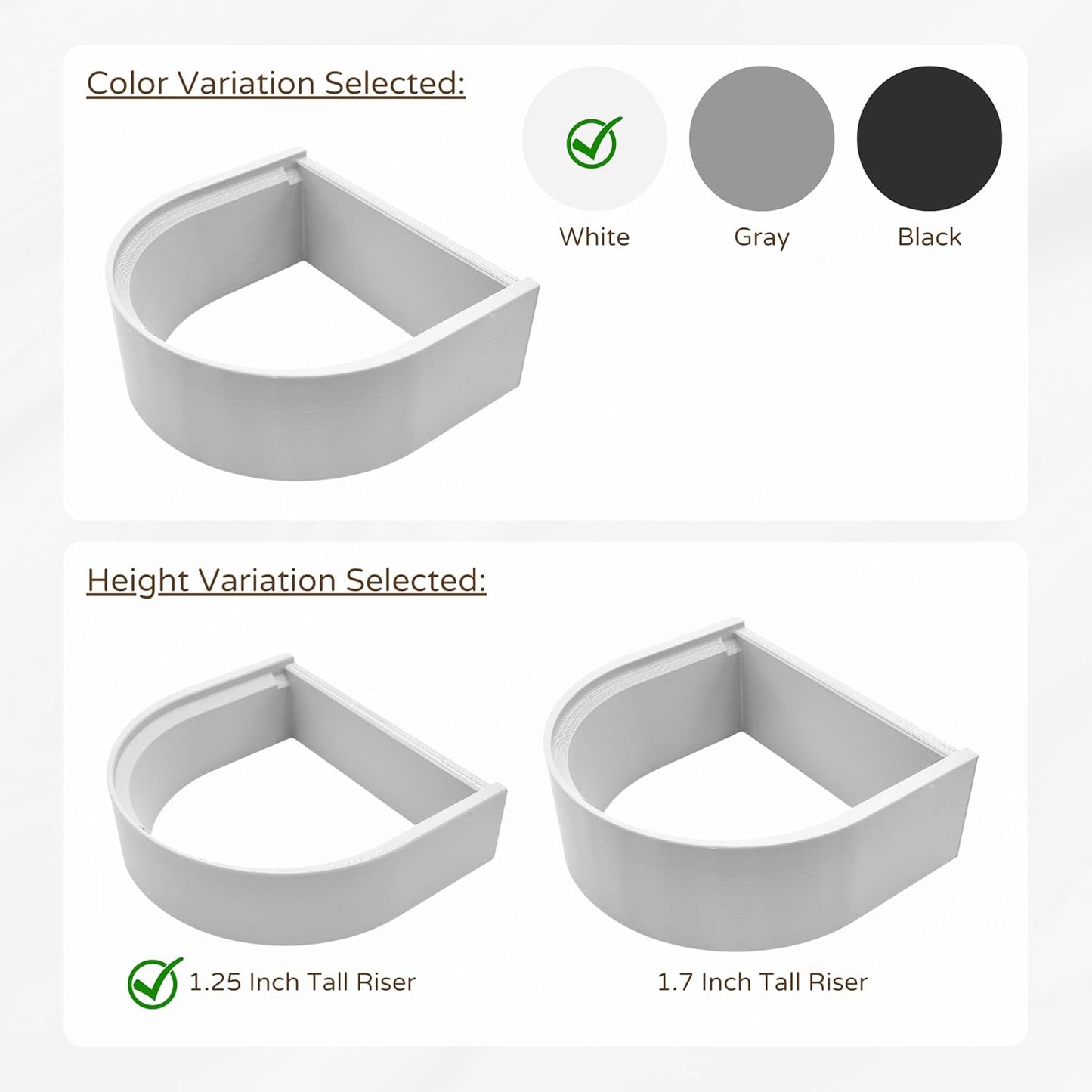 Drip Tray Mug/Cup Riser Made for the Keurig to Reduce Splashes - Riser Only (White, K-Slim 1.25 inches Tall)