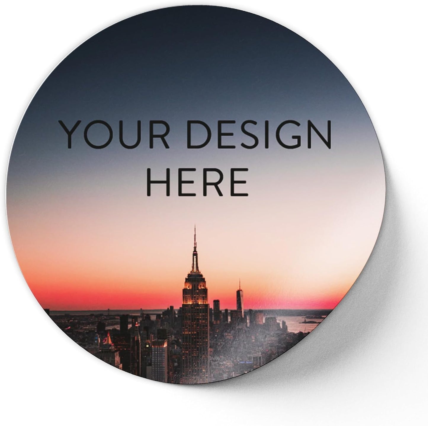 100 Custom Vinyl Stickers - Upload Your own Image, Text, Design, Logo - Personalized Logo Labels for Handmade, Packaging, Bottle, Jars, Candle, Brand Stickers (City, 1x1)