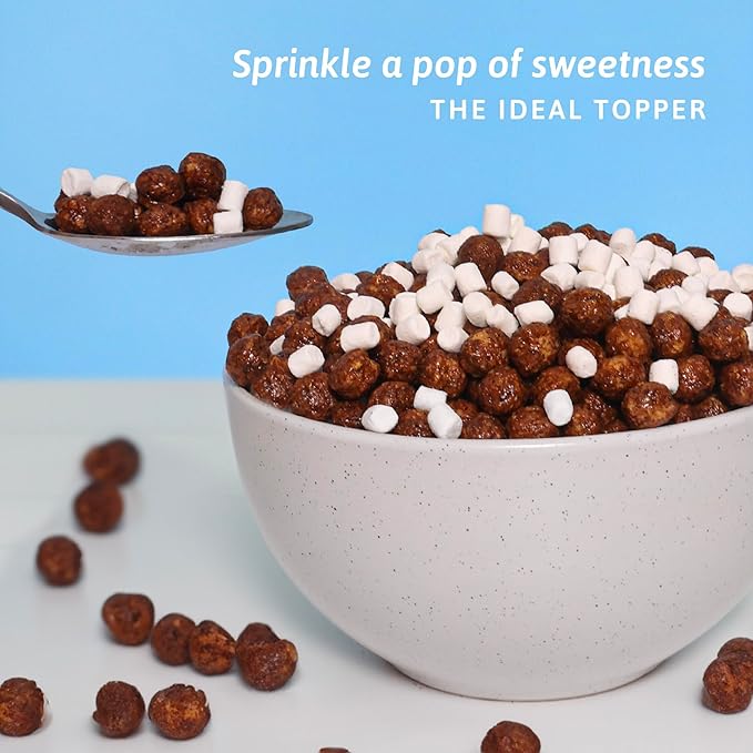 Palm and Plenty Dehydrated Marshmallow Bits | For Cereal, Hot Chocolate, Cocoa, Ice Cream and Desserts | Irresistible Sweet Treats for Snacking and Baking - Vanilla (1.1 Lb Bag)