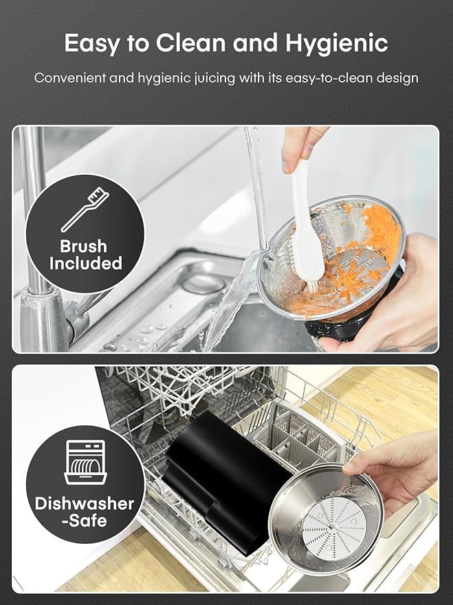 Juicer Machines, Juilist 3" Wide Mouth Juicer Extractor Max Power 800W, for Vegetable and Fruit with 3-Speed Setting, 400W Motor, Easy to Clean, Bright Red