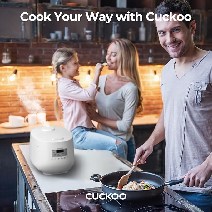 CUCKOO CR-0641F 6-Cup (Uncooked) / 12-Cup (Cooked) Micom Rice Cooker & Warmer with Nonstick Inner Pot, 11 Menu Modes, Fuzzy Logic Tech, Auto Clean (White)