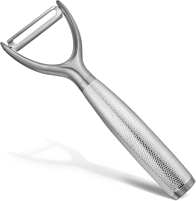 Y-Type Vegetable Peeler, Silver Chrome Finish, 304 Stainless Steel Blade, Ultra Sharp Potato Peeler for Apples, Carrots, Heavy Duty Kitchen Peeler