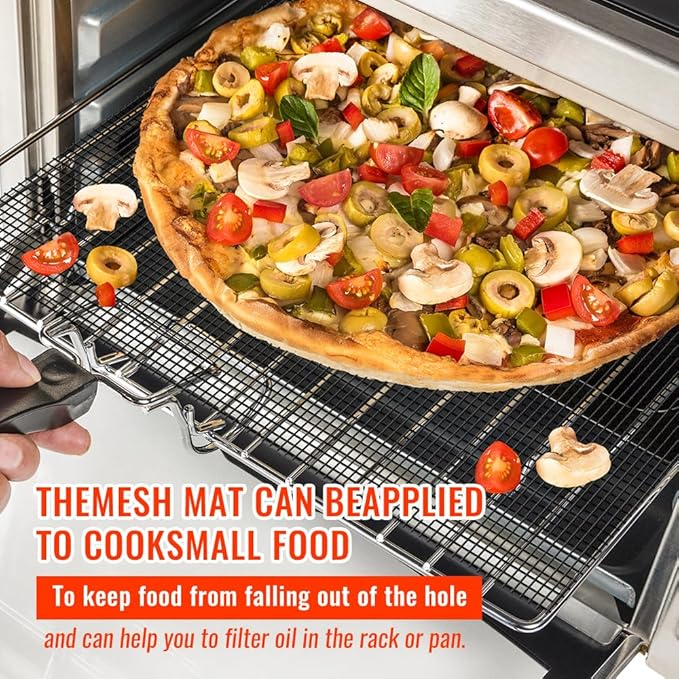 for Ninja Foodi Reusable Air Fryer Liners 12x12inch, 3x Air Fryer Liners+3x Mesh Sheets, Baking/Grill/Microwave, 450°F Square Oven Liners for Ninja SP101/SP201/SP301/SP351 Air Fryer Accessory