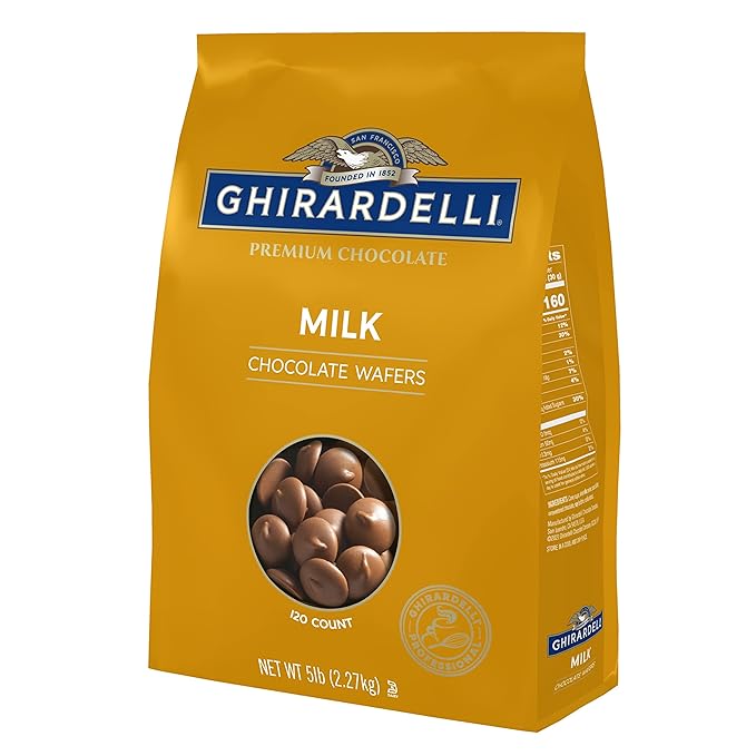 Ghirardelli Chocolate Company Milk Chocolate Wafers, 5lb. Bag (Pack of 1)