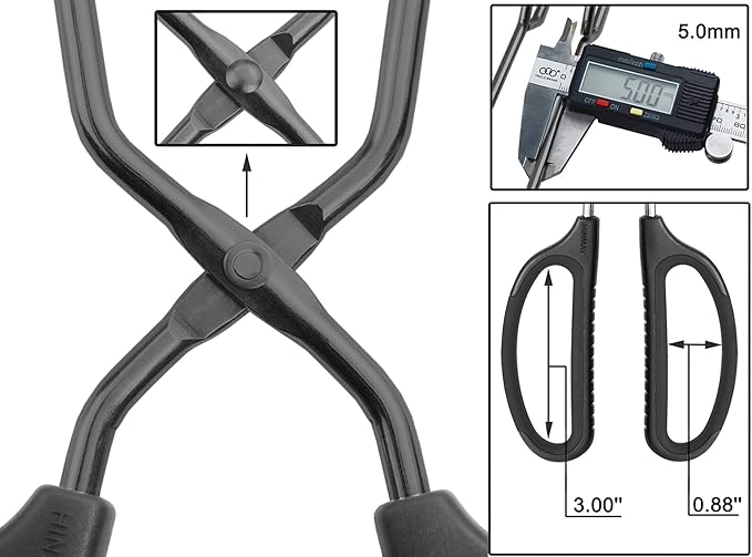 10" 12" 16" Stainless Steel Kitchen Tongs Set, Non-Slip Comfortable Grip Scissor Tongs for Cooking, Grilling & Serving, Set of 3