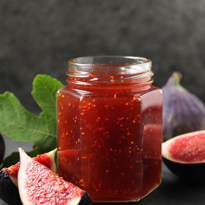 6 oz Hexagon Glass Jars with Gold Lids, 30 Pcs Canning Jars for Jam, Honey, Jelly, Candy, Candle, Wedding Favors, Baby Shower Favors, Spice Jars Crafts with Stickers and Pen for Labeling