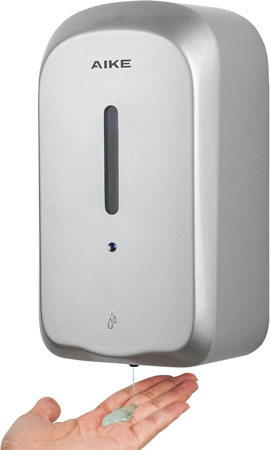 AIKE 33.8oz Automatic Wall Mount Liquid Soap Dispenser with Commercial ABS Construction, Model AK1226S(Silver)