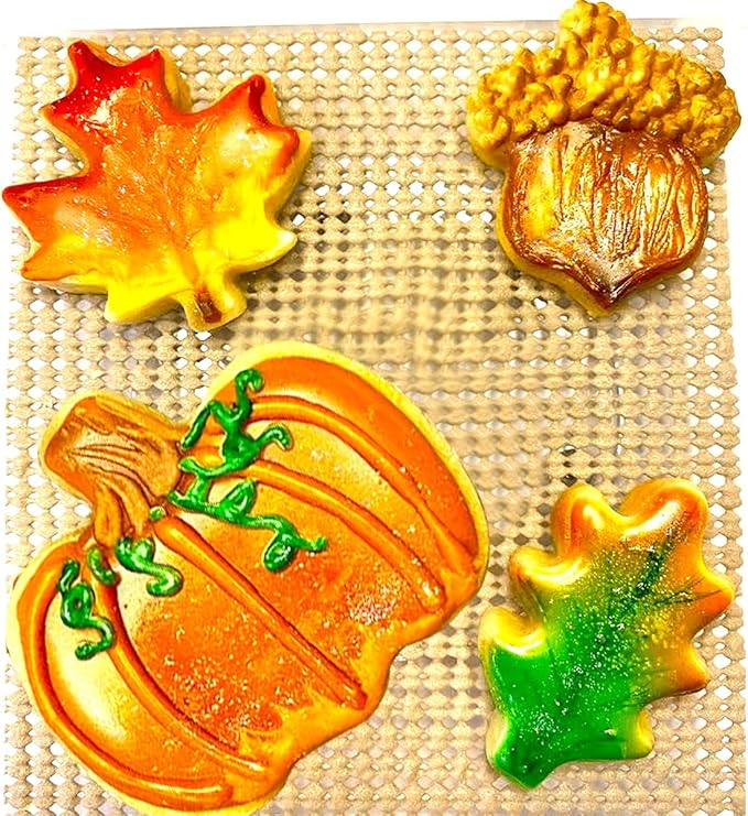 Thanksgiving Cookie Cutters 7PCS, Large Pumpkin Turkey Pine Cones Maple Leaf Squirrel Fall Cookie Cutters Shapes, Sturdy Metal Fondant Biscuit Cutters for Home Holiday Baking with Family