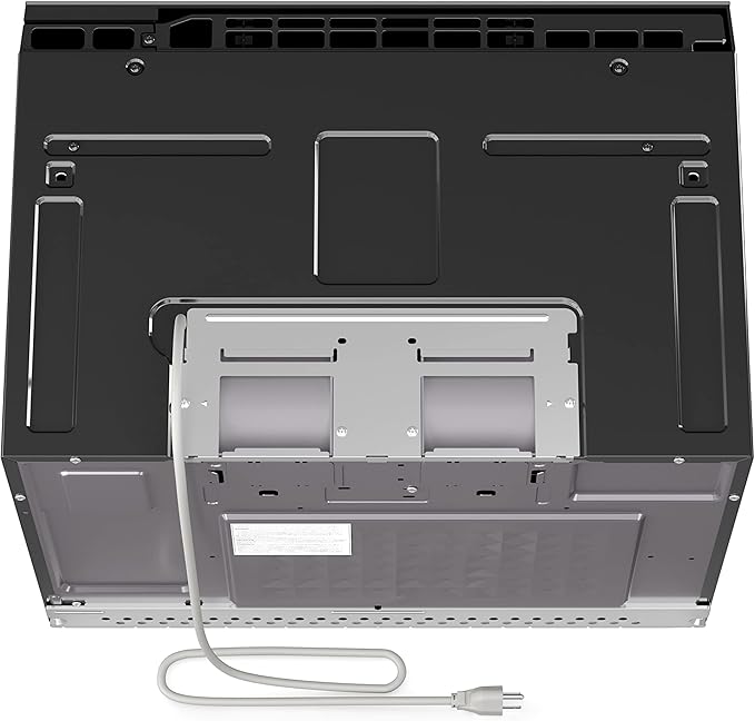 KoolMore KM-MOT-OP1SS 24 inch Over The Range Stainless Steel Microwave, 300 CFM Vent Hood Function cu.ft, 24 in/1.3 Cu. Ft, Black