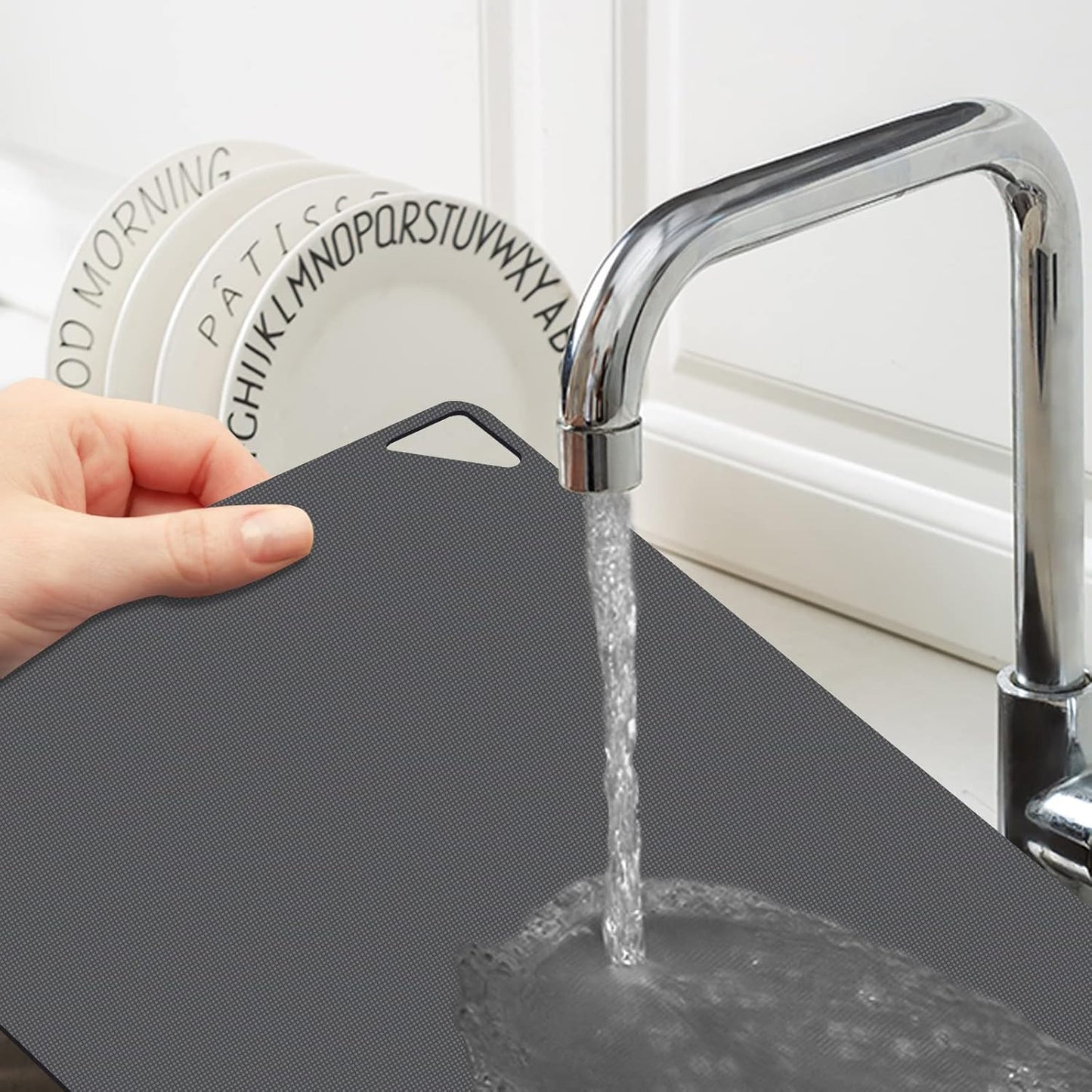 WK Flexible Plastic Cutting Boards for Kitchen, Cutting Board Mats Set of 3, Nonslip Cutting Board for Meat, Thin Cutting Sheets with Hole, Dishwasher Safe, BPA Free, 14.5x11.5"