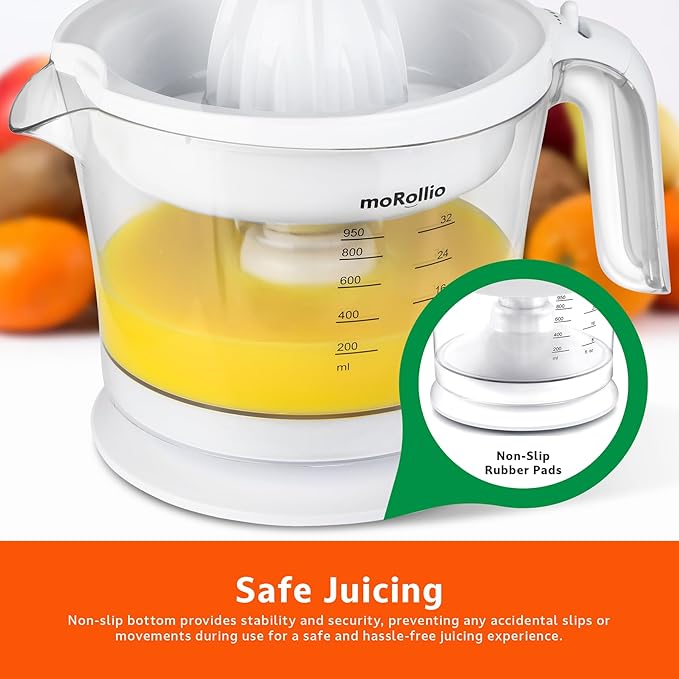 Citrus Juicer, Orange Juicer | Electric Citrus Juice Squeezer with Adjustable Pulp Control, 32oz | for Oranges, Grapefruits, Lemons and Limes