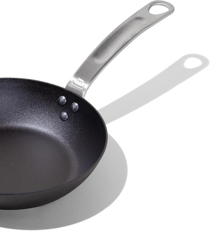 Made In Cookware - Seasoned 8" Carbon Steel Frying Pan - (Like Cast Iron, but Better) - Professional Cookware - Crafted in Sweden - Induction Compatible