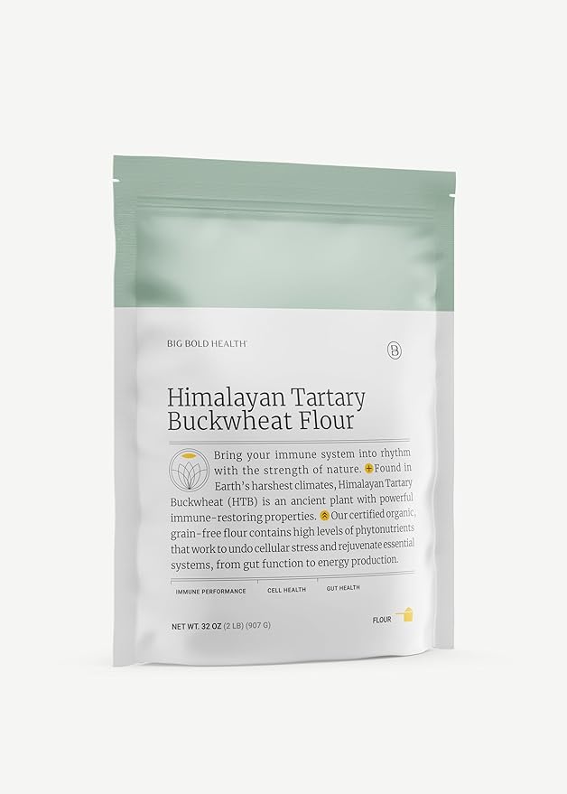 Big Bold Health Himalayan Tartary Buckwheat (HTB) Super Nutrition, Gluten-Free Flour Alternative for Baking. Certified Organic, Non-GMO, and Kosher