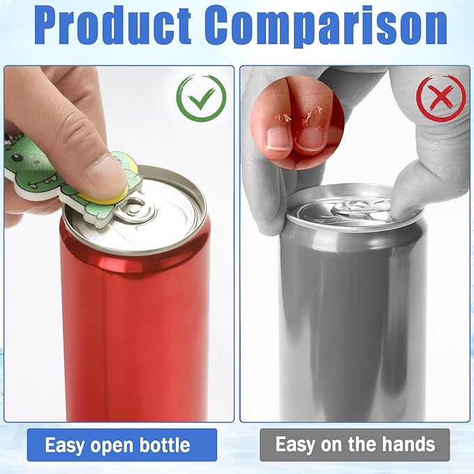 Cartoon Can Protector - Cute Easy Tab Can Opener Drink Can Protector Cap for Coke,Beer Soda,Party,BBQ,Beach Accessory