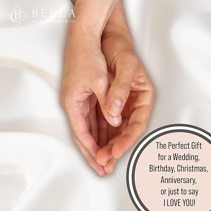 Bella Coterie Luxury Bamboo Viscose Split Top King Size Sheet Set | 100% Organically Grown | Ultra Soft | 34" Split | Cooling for Hot Sleepers | 18" Deep Pocket [Ivory]