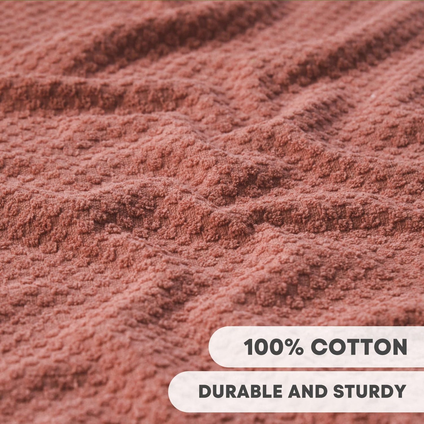 Artoid Mode Ring Spun Cotton Red Kitchen Dish Towels, 15x25 Inch Ultra Soft Absorbent Quick Drying Household Cleaning Tea Towels Bar Towels Set of 6