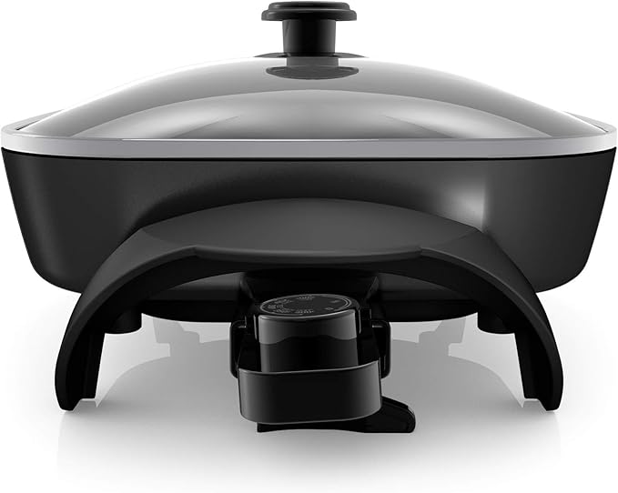 BLACK+DECKER Electric Skillet, Variable Temperature Control, Nonstick Cooking Surface, Dishwasher Safe, Tempered Glass Lid, 12"x15"