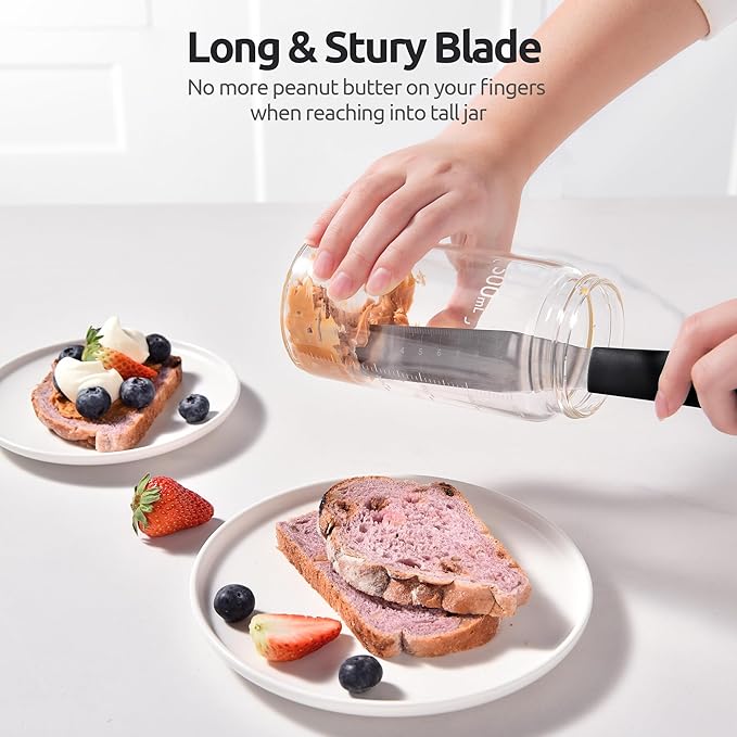 U-Taste Cake Icing Spatulas Set: Straight Decorating Frosting Knife with 6", 8", 10" Thinner Stainless Steel Blade, Flexible Smoothing Spreading Tools with Comfortable PP Handle for Cream (Black)