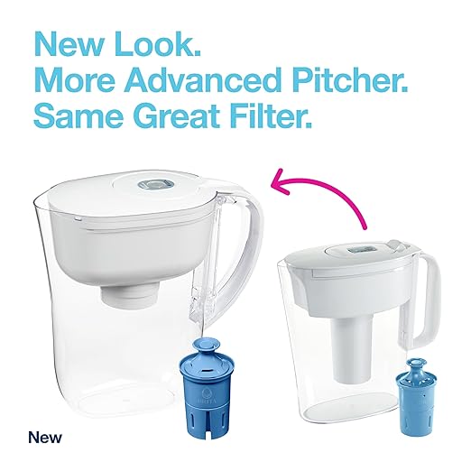 Brita Metro Elite Water Filter Pitcher, Removes 99% of Lead, Includes 1 Filter, 6-Cup, White