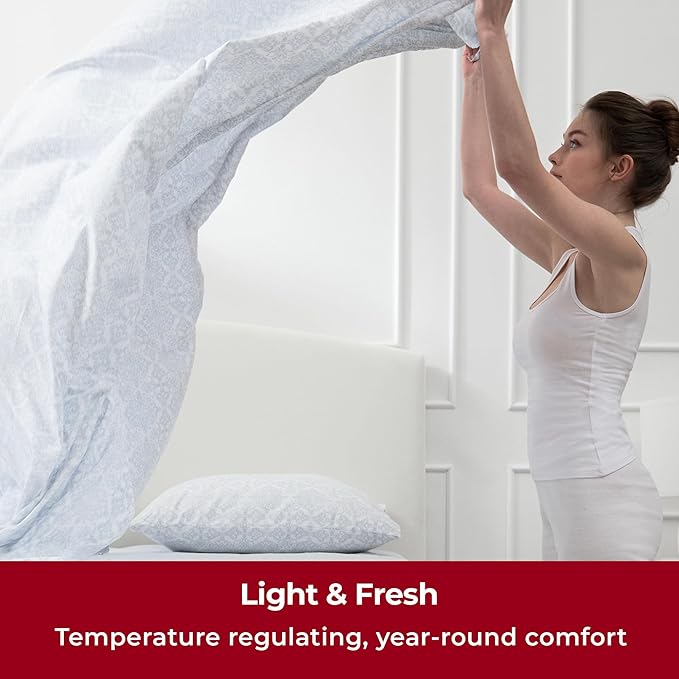 Mellanni Extra Deep Twin XL Sheets - 3 PC Iconic Collection Bedding - Luxury, Ultra Soft, Cooling Bed Sheets - Wrinkle, Fade, Stain Resistant (Twin Extra Long, Laced Sky Blue)