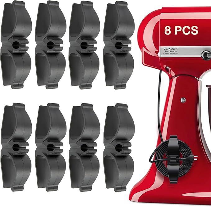 Upgraded kitchen appliance cord organizers Stick On Appliance Wire Organizer, Cord Organizer for Appliances Wire Wrapper for Kitchen Appliances Mixers, Coffee Maker, Pressure Cooker