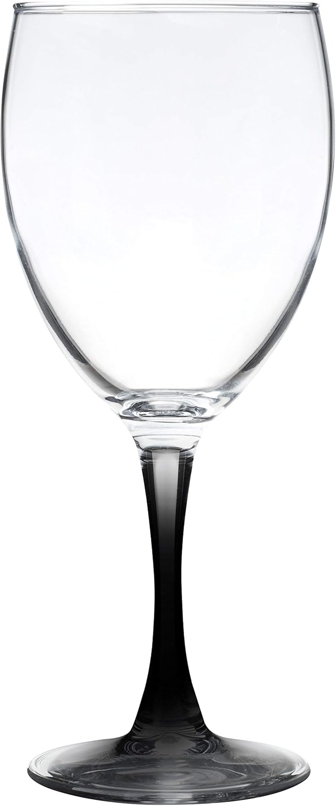 DISCOUNT PROMOS Nuance Wine Glasses by ARC 10.5 oz. Set of 10, Bulk Pack - Restaurant Glassware, Perfect for Red Wine, White Wine, Cocktails - Black