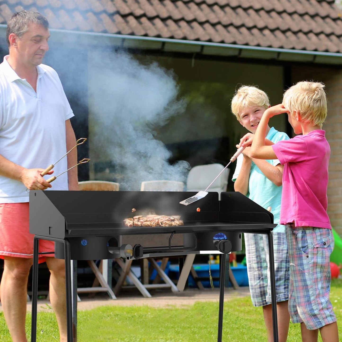 MixRBBQ 37 X16 inch Professional Fry Griddle, Flat Top Plate for Camp Chef, 3 Burner Griddle Replacement Part for Camp Chef SG100 Accessories