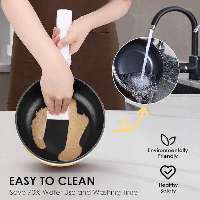 Audecook Hot Pot Electric, 1.7L Mini Electric Skillet Portable Nonstick Sauté Pan with Power Adjustment, Rapid Noodles Cooker Travel Multicooker for Steak/Soup/Egg/Oatmeal/Noodles