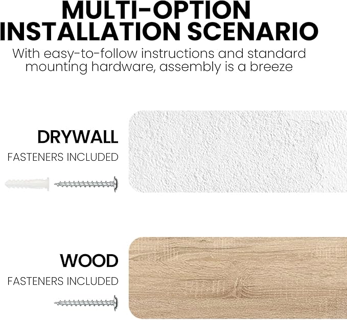 Fun Memories Floating Shelves for Wall Decor, 30"x8" Rustic Reclaimed Wood Shelves, Heavy-Duty Wall Mounted Shelves with Invisible Brackets, Set of 2for Living Room, Bedroom, Kitchen, Natural Finish