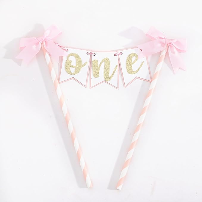 Pink Bow Ribbon Cake Topper - Bow Birthday Cake Topper,Coquette Themed Party Supplies,She's Tying The Knot,Bow 1st Birthday Cake Smash
