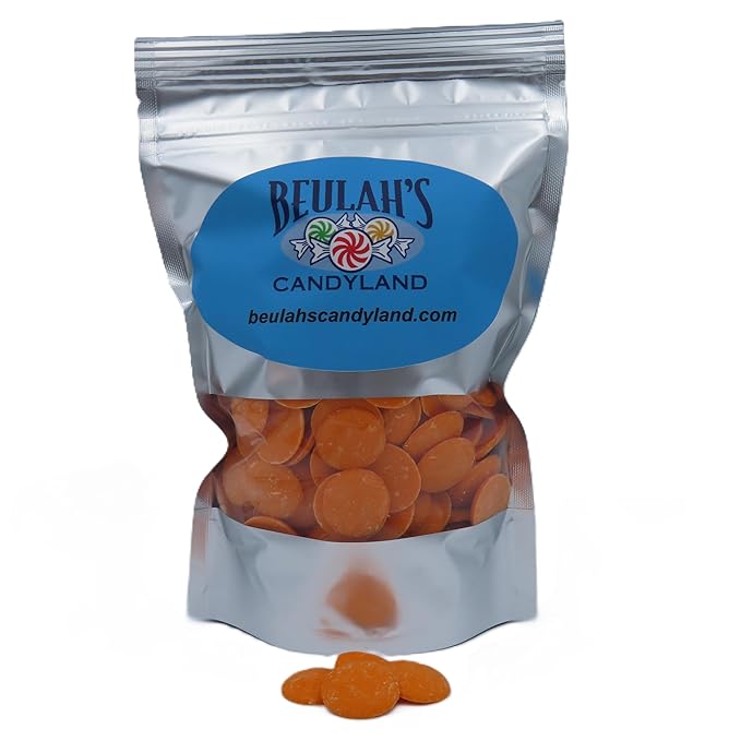 MERCKENS Coating Wafers, Orange Melting Chocolate, 1 Pound Package