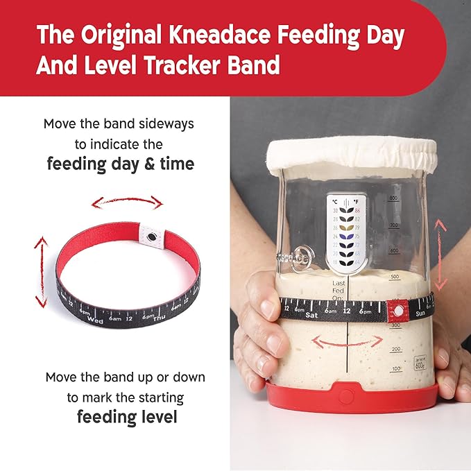 Pro Sourdough Starter Kit - 34oz Large Capacity Glass Fermentation Jar with Lid & Tracker, Sourdough Starter Fermenter for Homemade Sourdough, Bread Dough Prep & Culinary Fermentation, 2 Pack