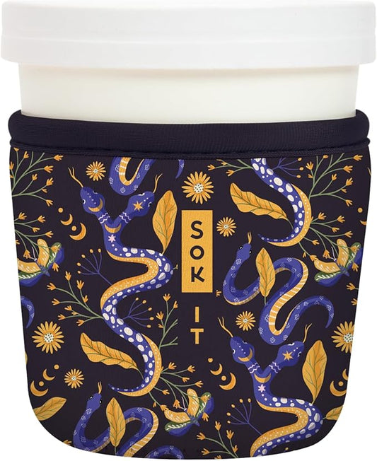 Sok It IceCreamSok Insulated Neoprene Cover (Celestial Slither, Tapered Ice Cream Pints)