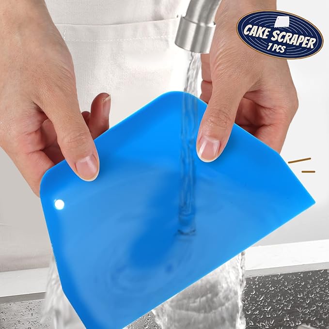 Teenitor Cake Scraper Cake Smoother, 7 Pcs Cake Tools Icing Scraper Cake Scraper Smoother Cake Icing Smoother Tool For Cake Decorating