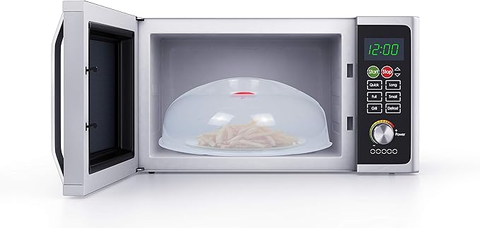 Microwave Cover for Food, Large Microwave Plate Cover Guard Lid with Steam Vents Keeps Microwave Oven Clean, 11.5 Inch BPA Free & Dishwasher Safe-2PCS red