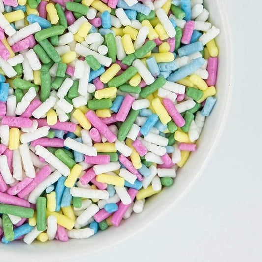 Pastel Sprinkles for Baking Cake and Cupcakes - Pastel Sprinkles Decorations in Vegan and Natural Sprinkles for Ice Cream Toppings - Cake Sprinkles in Pastel Jimmies Sprinkles for Donuts and Cookies
