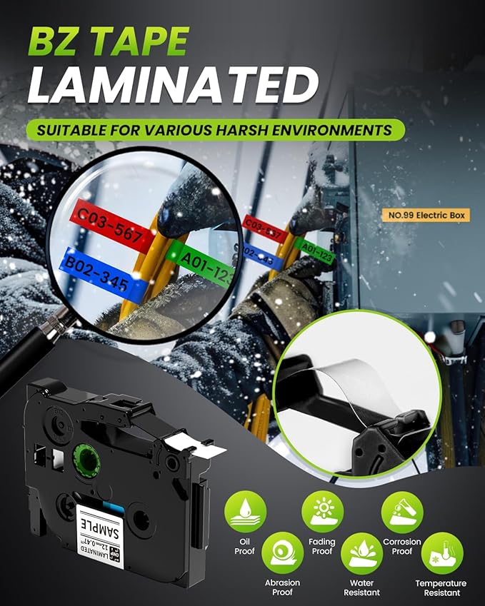 Label Maker Machine, H1100 Label Makers with Backlit Screen, Portable Label Maker Waterproof-Labels Handheld Labeler with Keyboard, Industrial Labeling Machine for Cable Wire Network