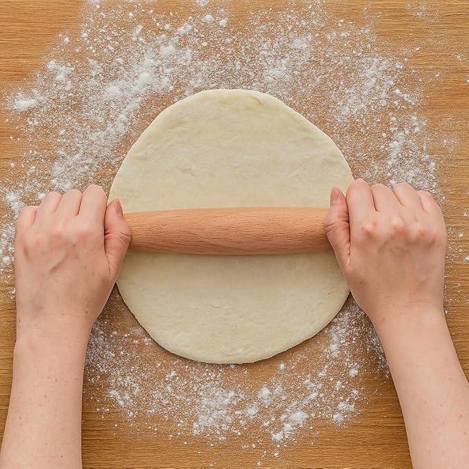 Elsjoy 12 Pack 8 Inch Small Wood Rolling Pins, Non-Stick Wooden Dough Roller Pin for Baking Pie, Cookie, Pasta, Dumpling