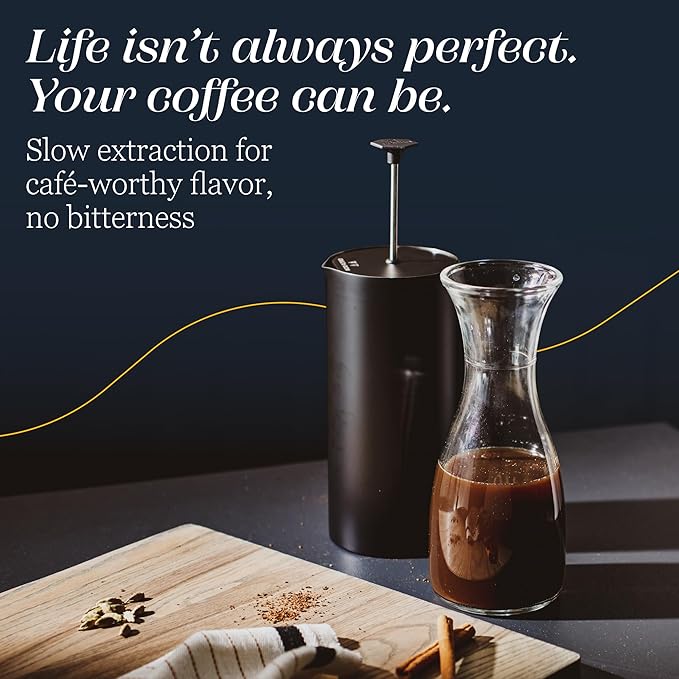 ESPRO P6 32 Ounces French Press Coffee Maker, Double Walled Stainless Steel Insulated, Matte Black