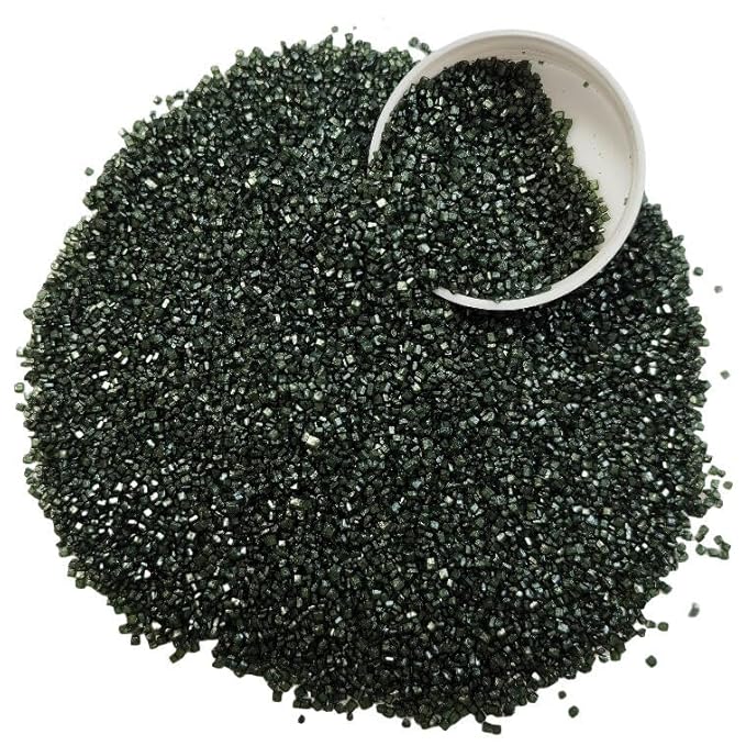 Sentovac Black Sanding Sugar for Baking Edible Sparkling Sugar Sprinkles Coarse Sugar Crystals for Baking Topping Cake Cookie Cupcake Topper Ice Cream Decoration Supplies 3.2 OZ
