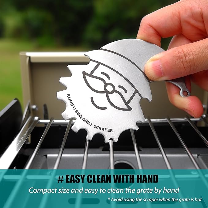 Stocking Stuffers, Ideal Gifts for Christmas, for Men, Dad, Husband, Boyfriend, Fathers Day, KUNIFU BBQ Grill Scraper