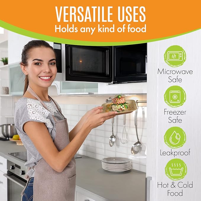 Raj Palm Leaf Bulk Plates like Bamboo plates Disposable, Decorative Compostable Tableware for wedding, Lunch, Dinner, Birthday, Camping, Outdoor BBQ (6" 200 Pack(6 Cases I 1200 Pack))