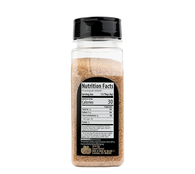 GranAroma Demerara Sugar, Sweets & Beverages, Cooking & Baking, Raw Crystals (14 Ounce)