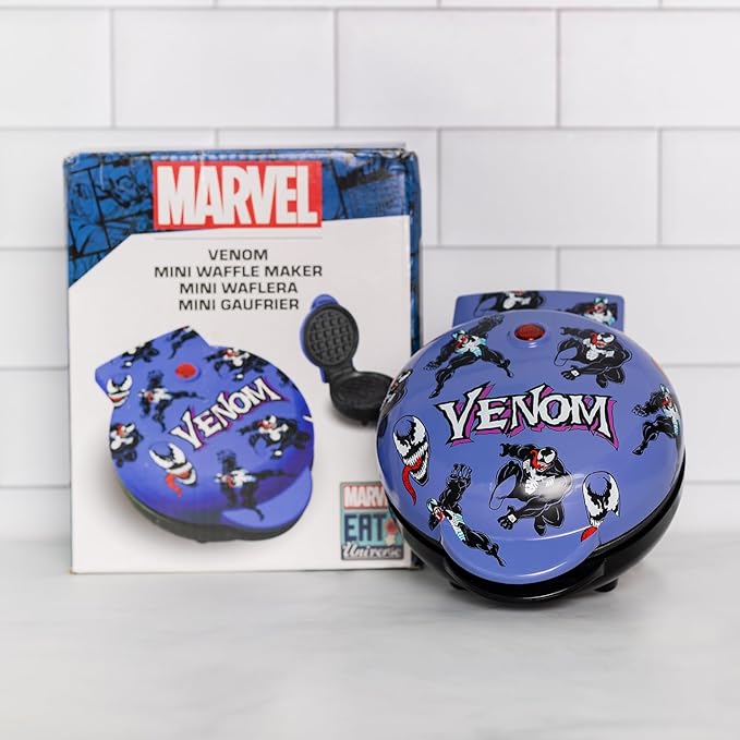 Uncanny Brands Venom Mini Waffle Maker - Venom on Your Waffles
